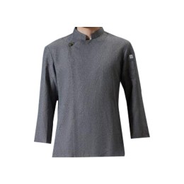 SKKI050  製造西餐廳廚師服  時尚設計立領灰色 烘培師 鐵板燒廚師制服 廚師制服供應商   專業廚師制服 SKKI050  製造西餐廳廚師服  時尚設計立領灰色 烘培師 鐵板燒廚師制服 廚師制服供應商   專業廚師制服